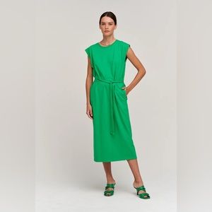 Brand new Velvet brand sundress in green. Midi length with pockets.